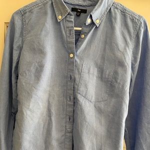 GAP Blue Women's Button-Down; Size Women's XS